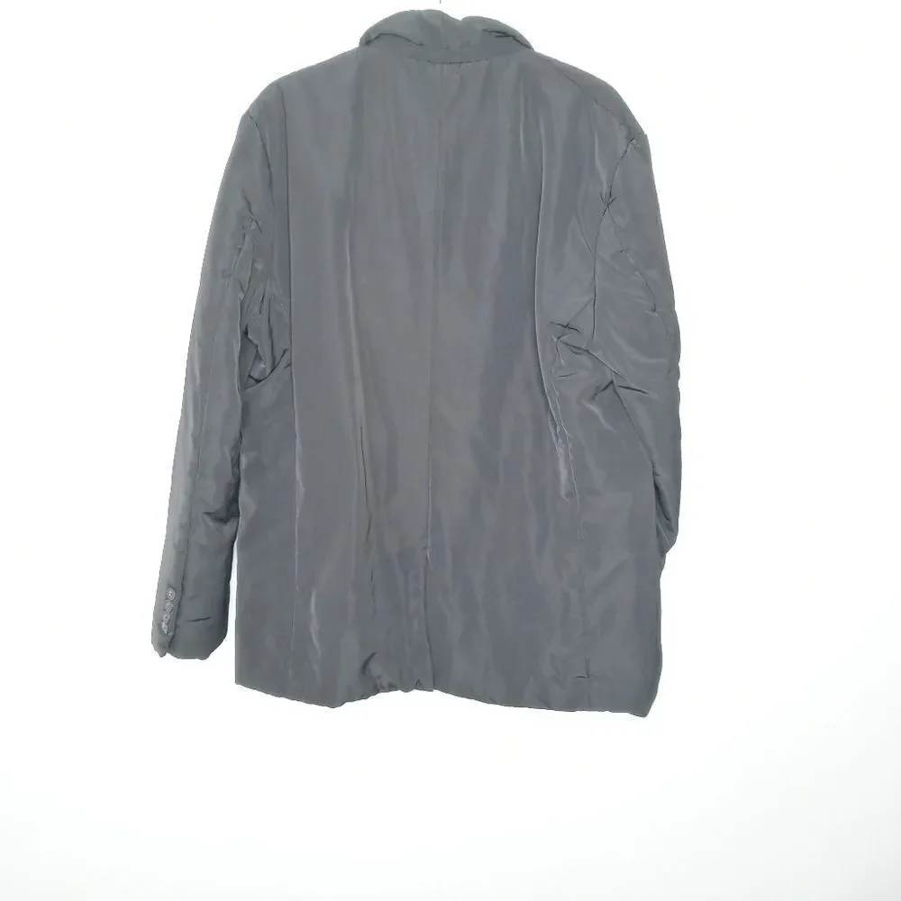 Halston black zip up jacket size large